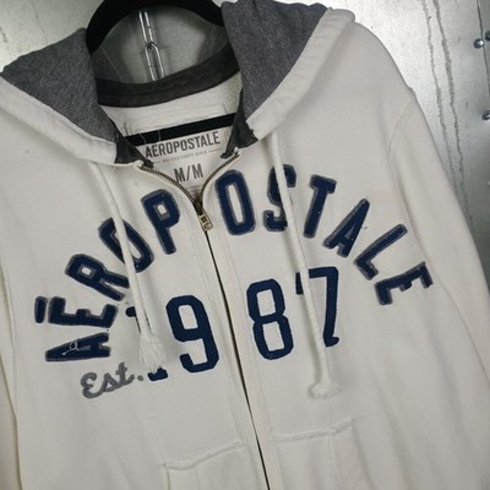 Aeropostale Vintage Y2K 2000s Full Zip Hoodie Sweatshirt Medium Mall Grunge